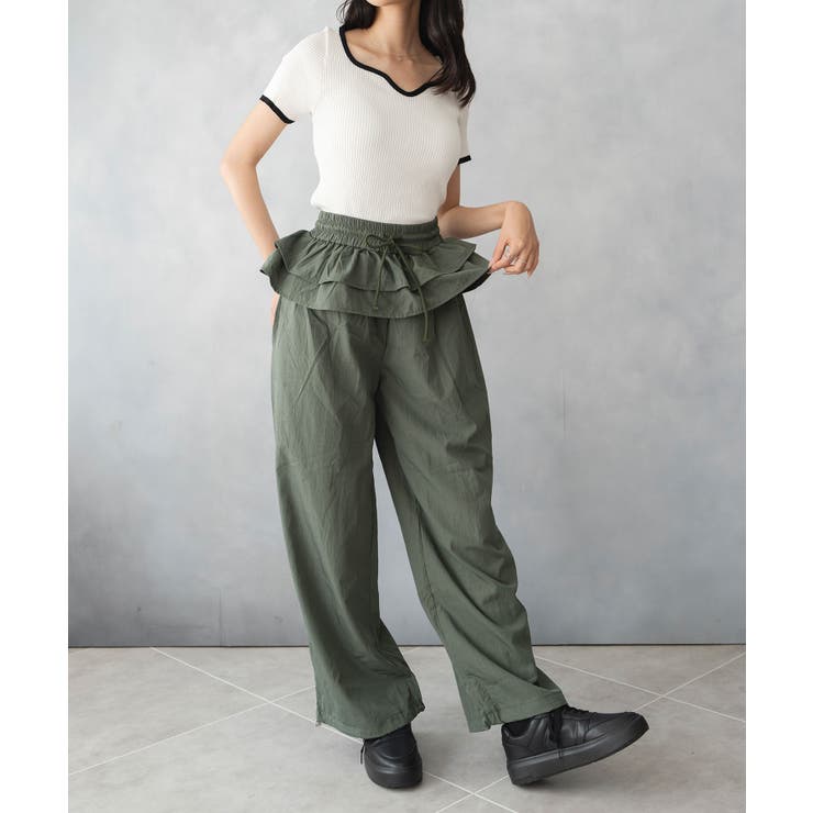 ゆったり ルーズな シルエット フリル パンツ | SHUSHU | 詳細画像3 