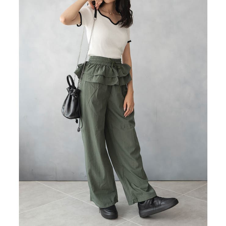 ゆったり ルーズな シルエット フリル パンツ | SHUSHU | 詳細画像7 