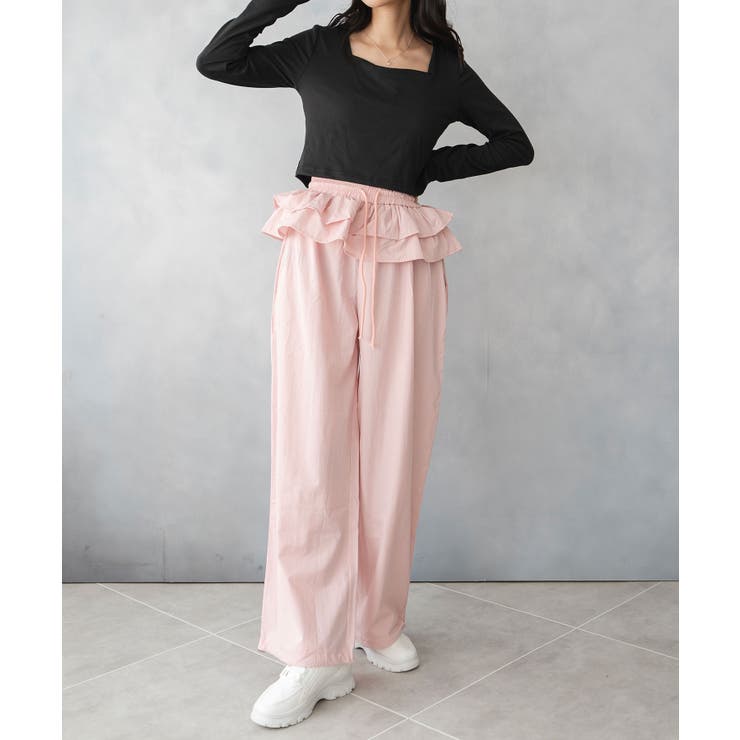 ゆったり ルーズな シルエット フリル パンツ | SHUSHU | 詳細画像12 