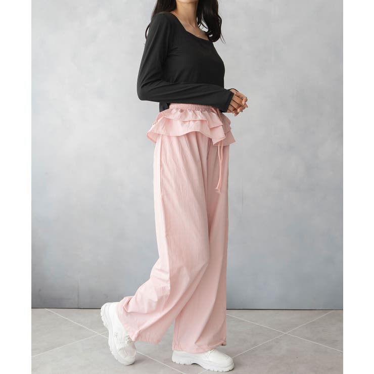 ゆったり ルーズな シルエット フリル パンツ | SHUSHU | 詳細画像14 