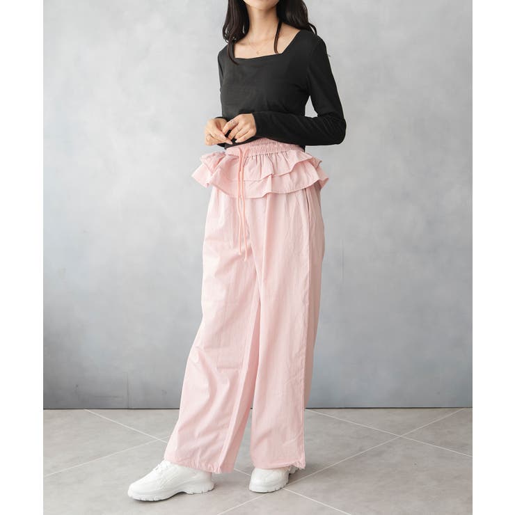 ゆったり ルーズな シルエット フリル パンツ | SHUSHU | 詳細画像15 