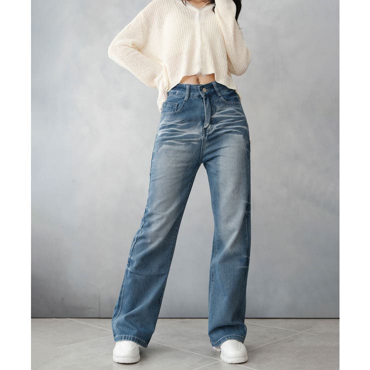 レトロ ヴィンテージライク デニムパンツ | SHUSHU | 詳細画像3 