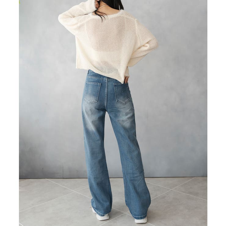 レトロ ヴィンテージライク デニムパンツ | SHUSHU | 詳細画像10 