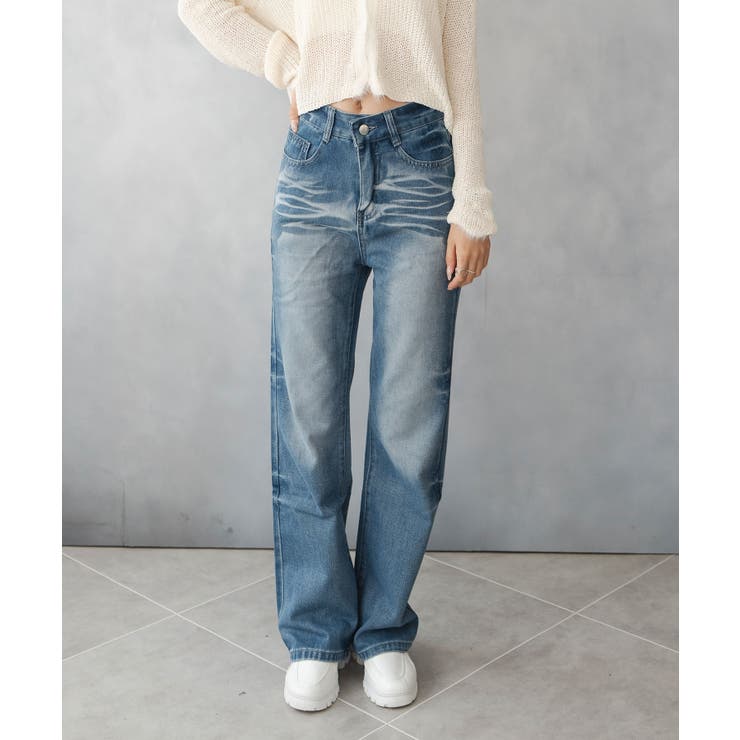 レトロ ヴィンテージライク デニムパンツ | SHUSHU | 詳細画像2 