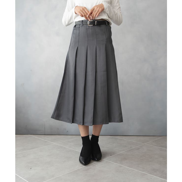 ベルト付きプリーツスカート | SHUSHU | 詳細画像5 