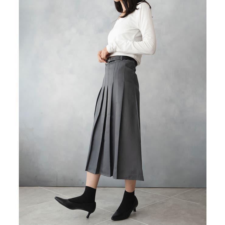 ベルト付きプリーツスカート | SHUSHU | 詳細画像6 