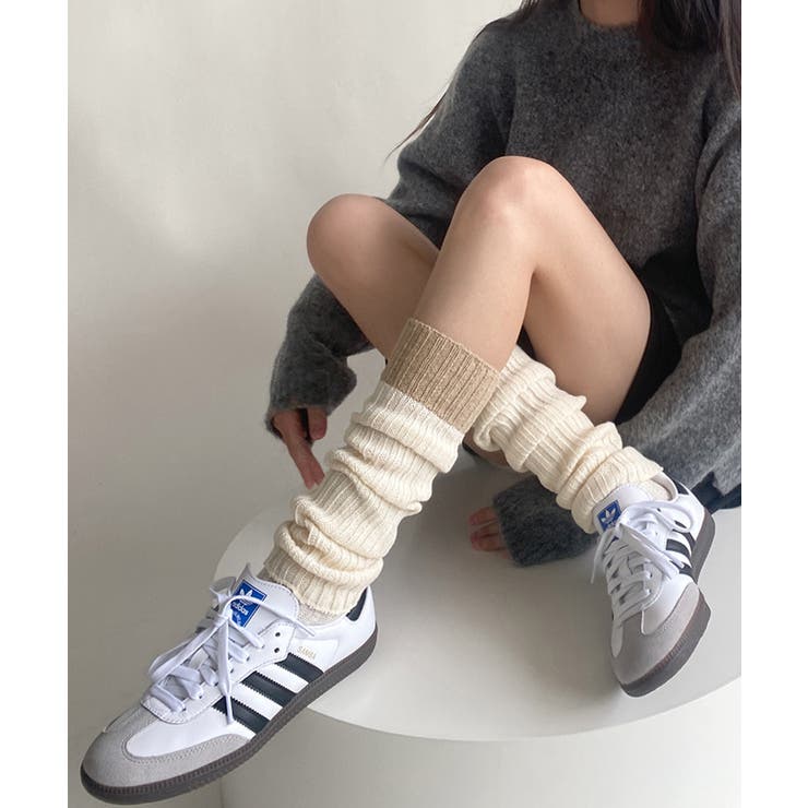 レッグウォーマー ソックス 配色靴下 | SHUSHU | 詳細画像13 