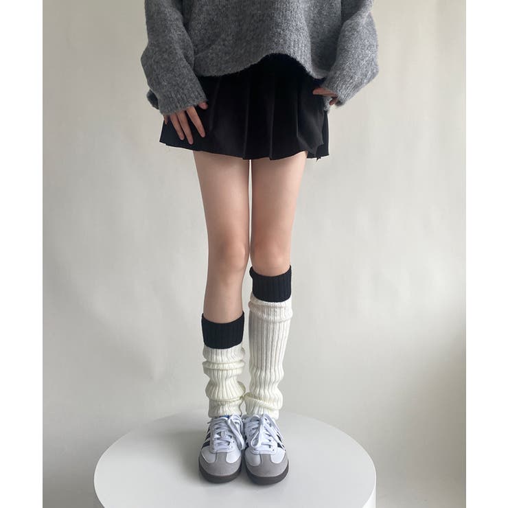 レッグウォーマー ソックス 配色靴下 | SHUSHU | 詳細画像20 