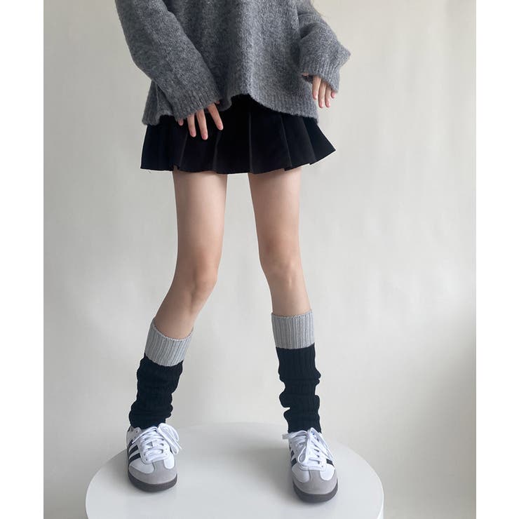 レッグウォーマー ソックス 配色靴下 | SHUSHU | 詳細画像8 