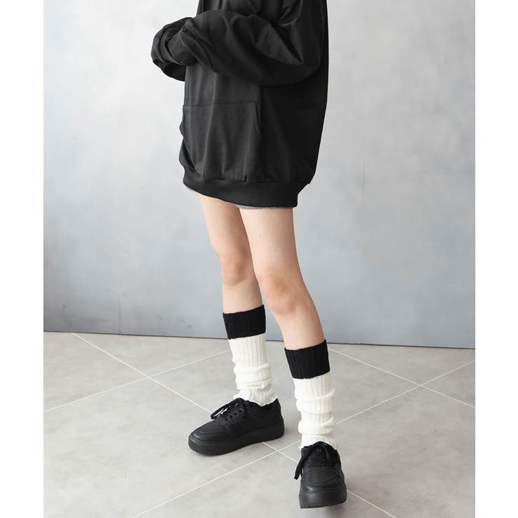 レッグウォーマー ソックス 配色靴下 | SHUSHU | 詳細画像24 