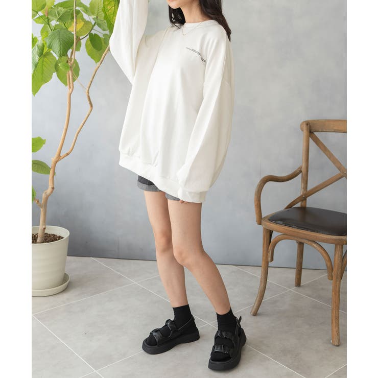 フルムーン バックプリント スエット 長袖  | SHUSHU | 詳細画像9 