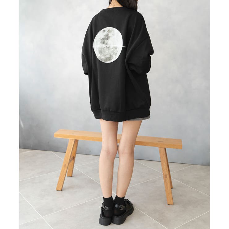 フルムーン バックプリント スエット 長袖  | SHUSHU | 詳細画像4 