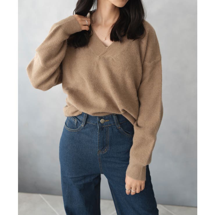 Vネックニット | SHUSHU | 詳細画像1 