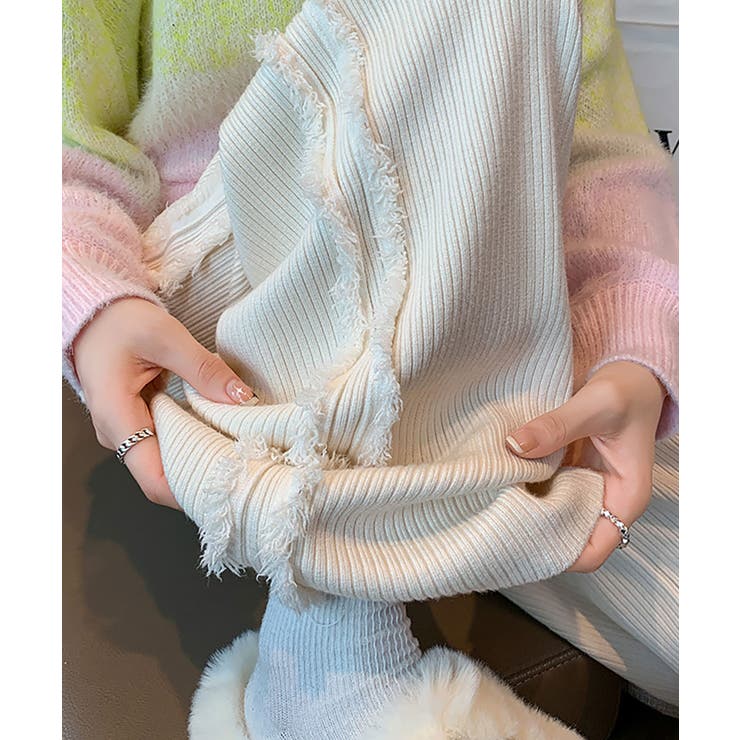 サイド フリンジ リブニット パンツ | SHUSHU | 詳細画像3 