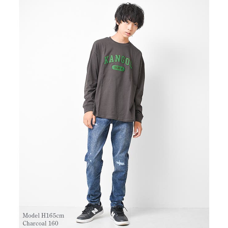 KANGOL 別注フェルト刺繍ロングTシャツ トップス | 子ども服 SHUSHU | 詳細画像5 