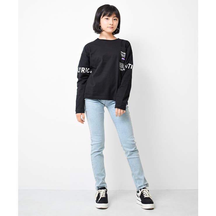 袖メッシュ切り替えロングTシャツ トップス ロンT | 子ども服 SHUSHU | 詳細画像6 