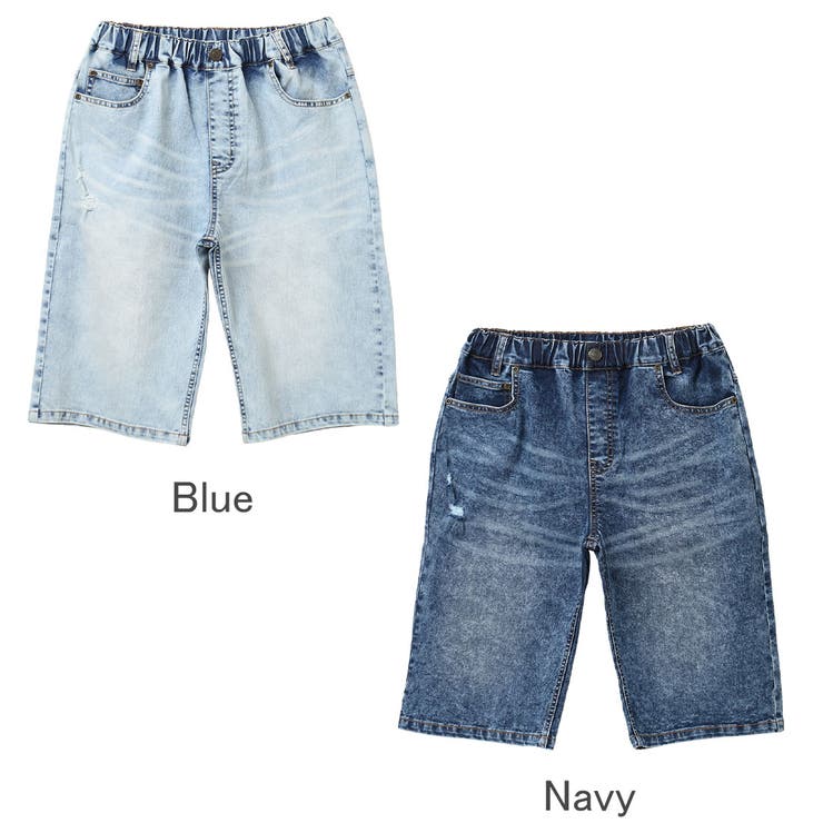 ケミカルデニムクラッシュハーフパンツ ボトムス 半ズボン | 子ども服 SHUSHU | 詳細画像6 