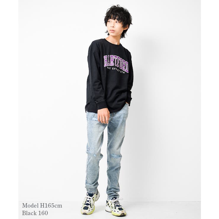 アーチロゴプリントロングTシャツ トップス 長袖 | 子ども服 SHUSHU | 詳細画像2 