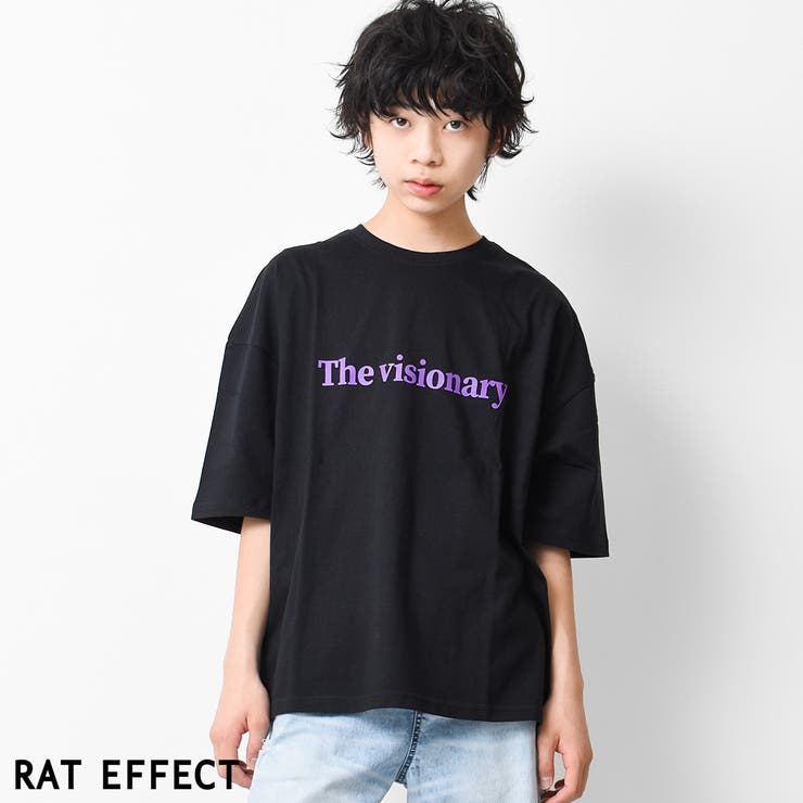 ブラック | visionaryプリントスーパービッグTシャツ トップス カットソー | 子ども服 SHUSHU