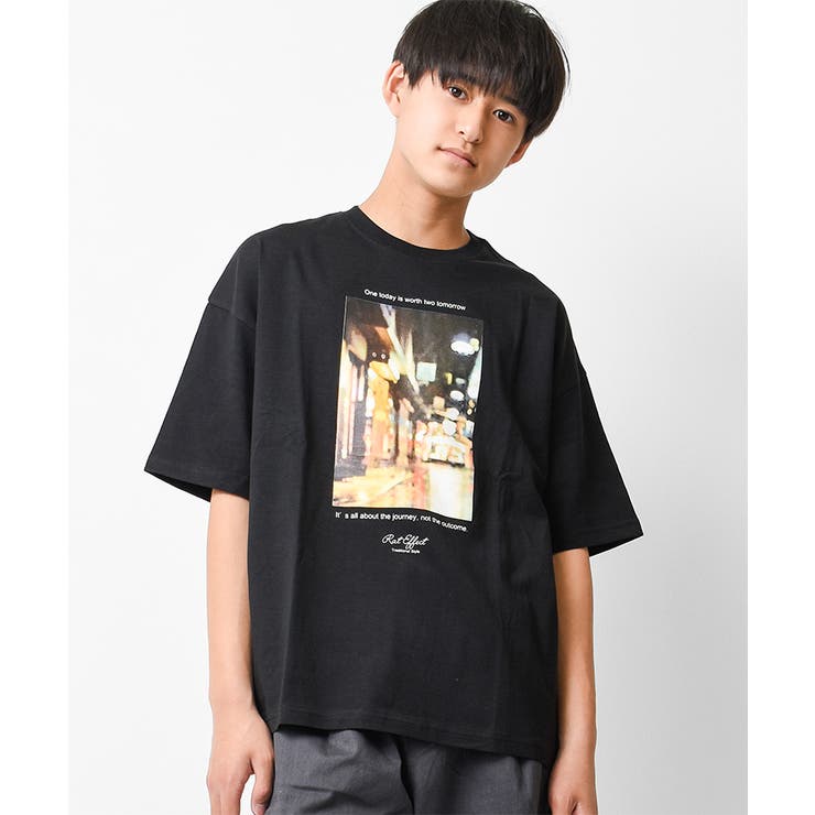 3color 】ヴィンテージプリントクロップドリブTシャツ