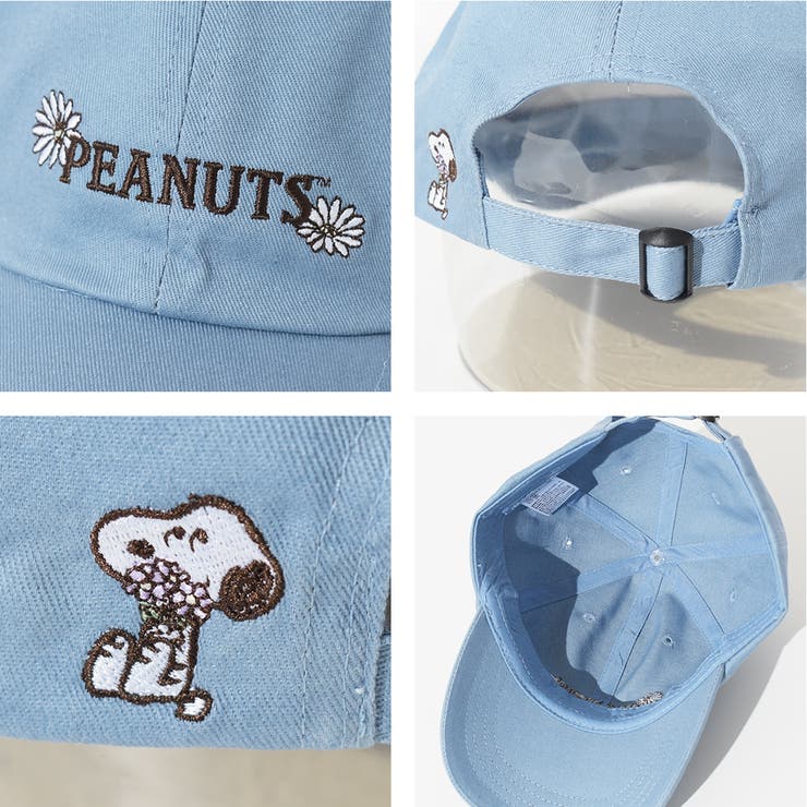 PEANUTS スヌーピーフラワー刺繍キャップ キャップ