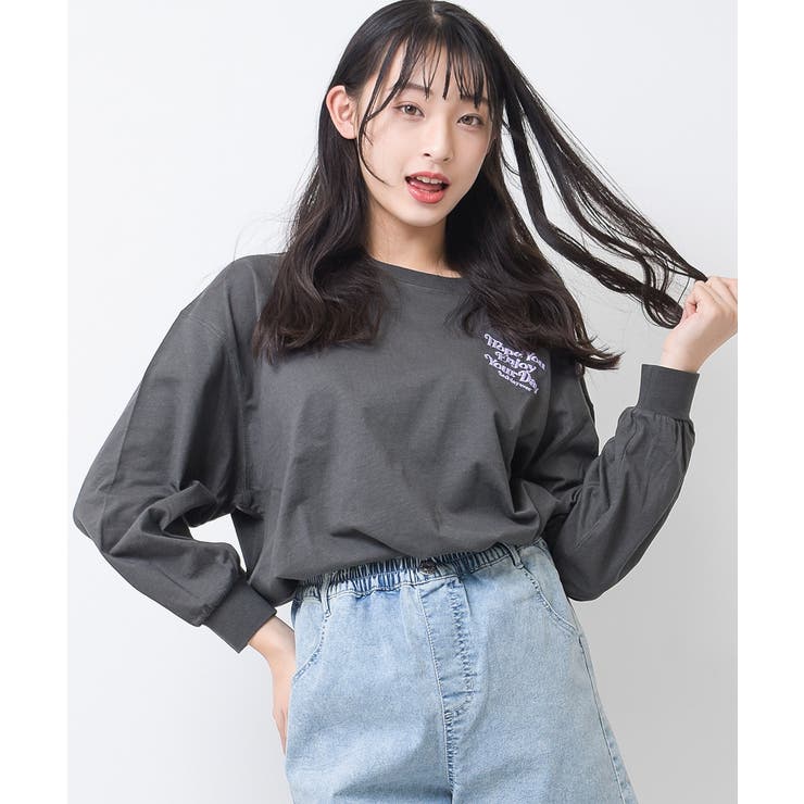 バックロゴロングTシャツ トップス ロンT[品番：SHUK0001344]｜子ども