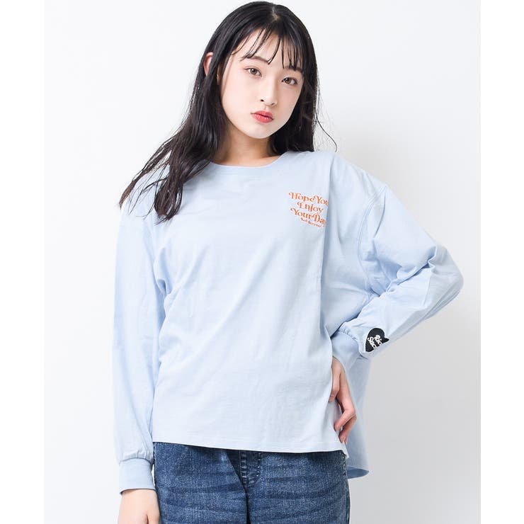 バックロゴロングTシャツ トップス ロンT[品番：SHUK0001344]｜子ども