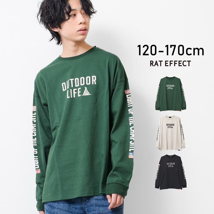 RAT OUTDOOR LIFEロングTシャツ | 子ども服 SHUSHU | 詳細画像1 