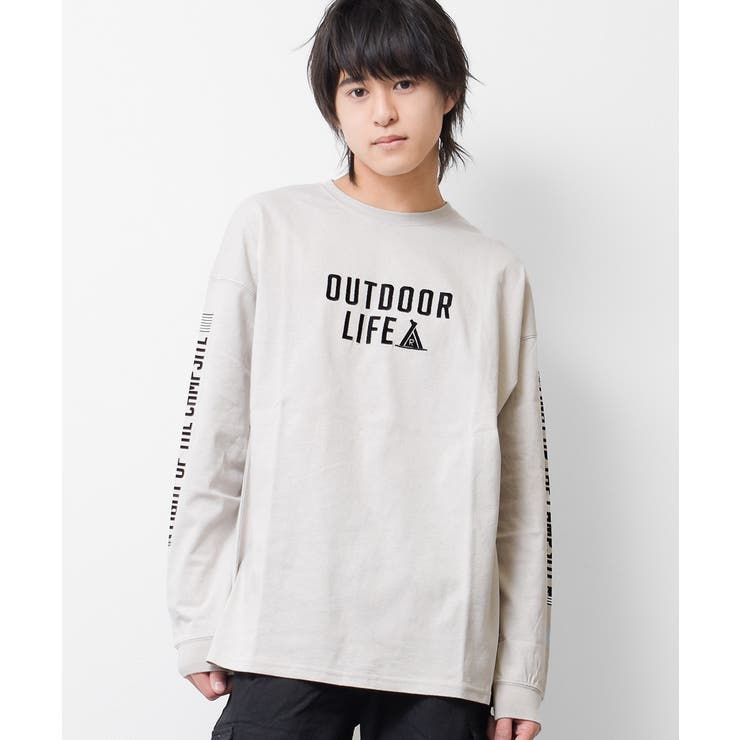 ライトグレー | RAT OUTDOOR LIFEロングTシャツ | 子ども服 SHUSHU