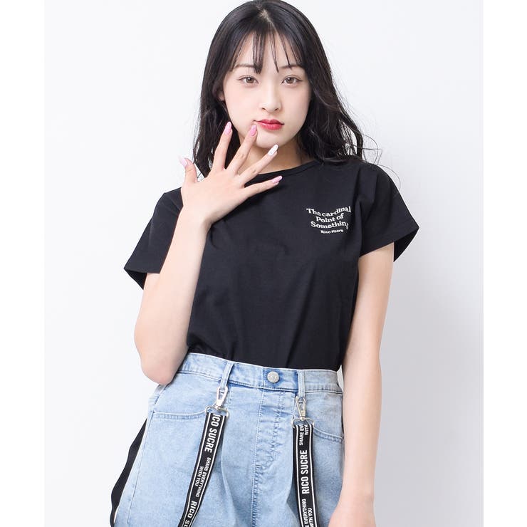 バックプリントフレンチスリーブTシャツ トップス 半袖 | 子ども服 SHUSHU | 詳細画像2 