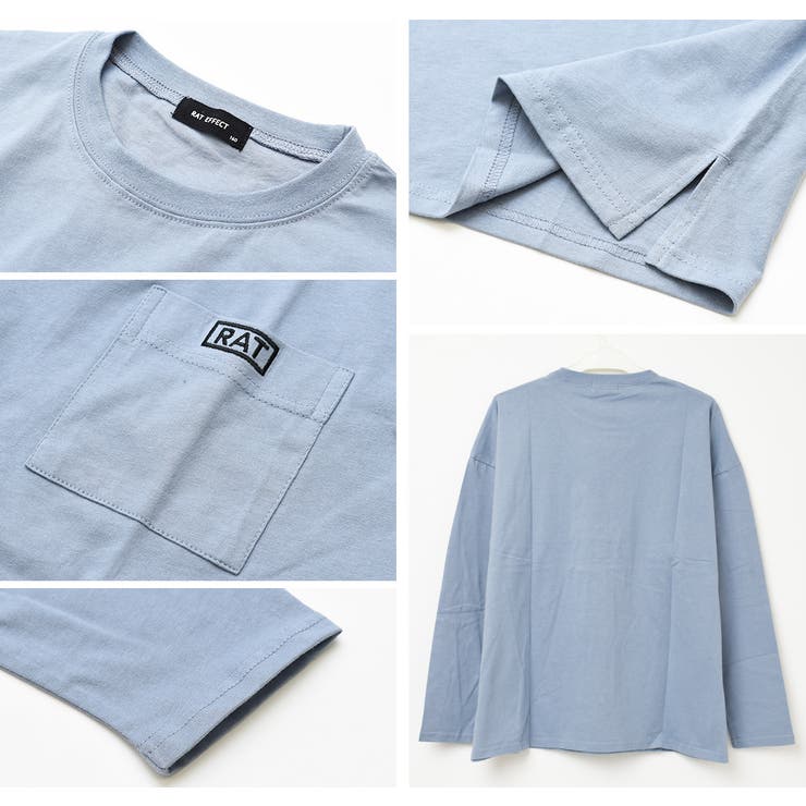 ポケット刺繍ロングTシャツ トップス 長袖 | 子ども服 SHUSHU | 詳細画像10 