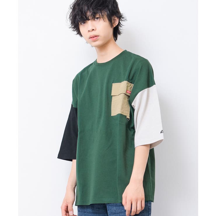 アクティブポケットスーパービッグTシャツ トップス カットソー