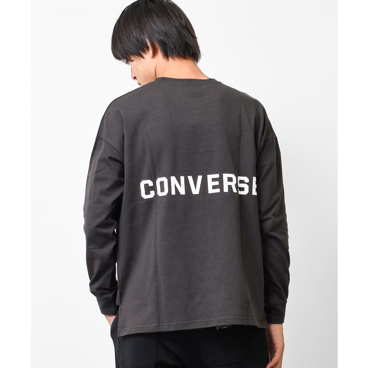 チャコール | CONVERSE 別注ポケット付きロングTシャツ カットソー | 子ども服 SHUSHU
