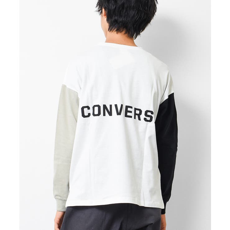 オフホワイト | CONVERSE 別注ポケット付きロングTシャツ カットソー | 子ども服 SHUSHU