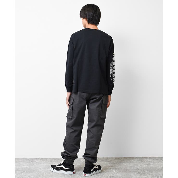 CONVERSE 別注袖ロゴプリントロングTシャツ カットソー[品番 CONVERSE 別注袖ロゴプリントロングTシャツ カットソー[品番
