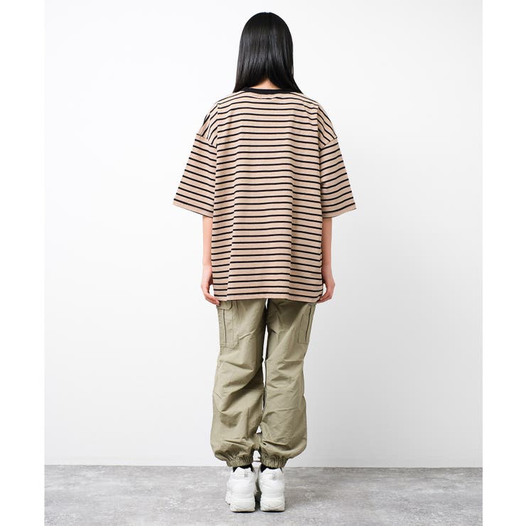 ビッグボーダーハーフスリーブTシャツ トップス ロンT | 子ども服 SHUSHU | 詳細画像9 