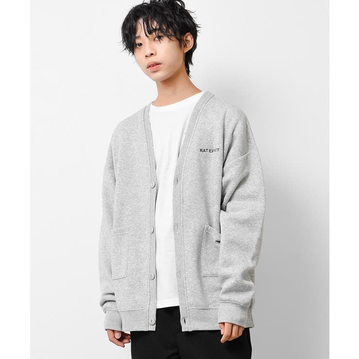 杢グレー | 裏起毛ビッグカーディガン アウター あったか | 子ども服 SHUSHU