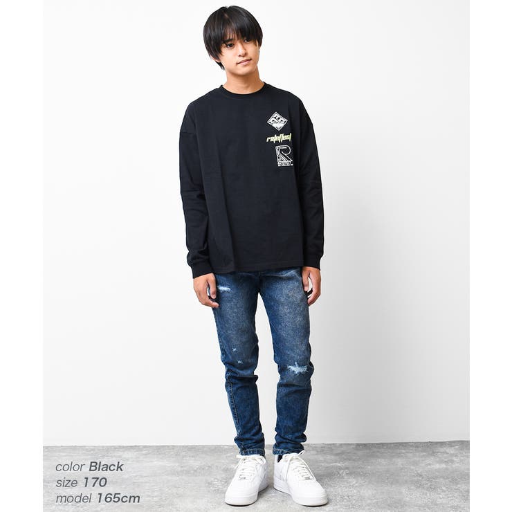RE CLOTHINGバックプリントロングTシャツ トップス[品番
