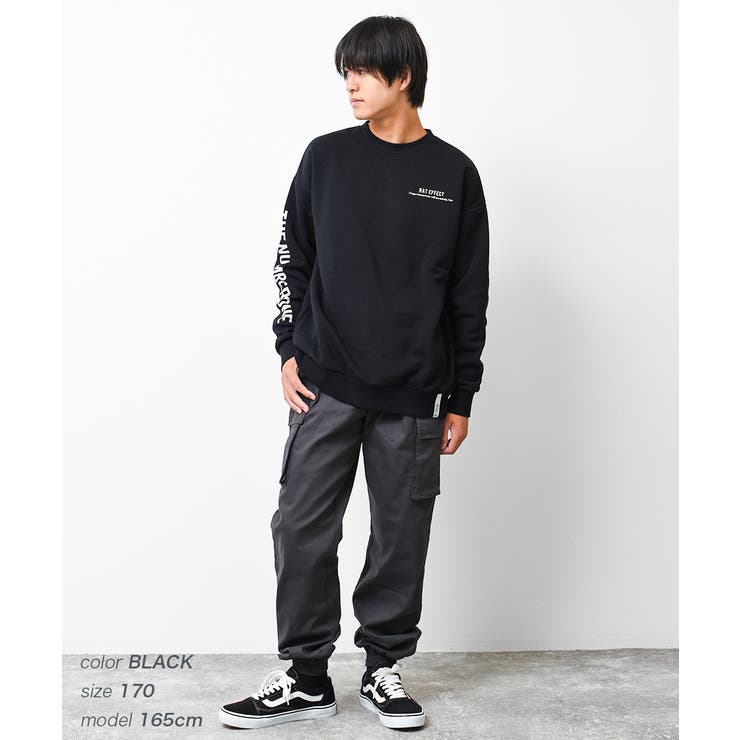 裏起毛袖ロゴプリントトレーナー スウェット トップス | 子ども服 SHUSHU | 詳細画像8 