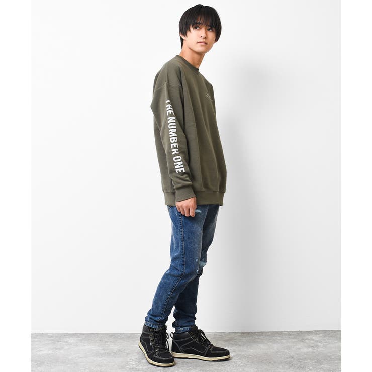 裏起毛袖ロゴプリントトレーナー スウェット トップス | 子ども服 SHUSHU | 詳細画像4 