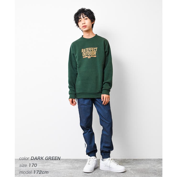 裏起毛RE OUTDOORバックプリントトレーナー スウェット[品番