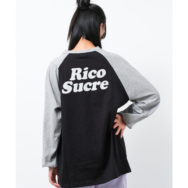 ブラック | ロゴプリントラグランロングTシャツ トップス ロンT | 子ども服 SHUSHU