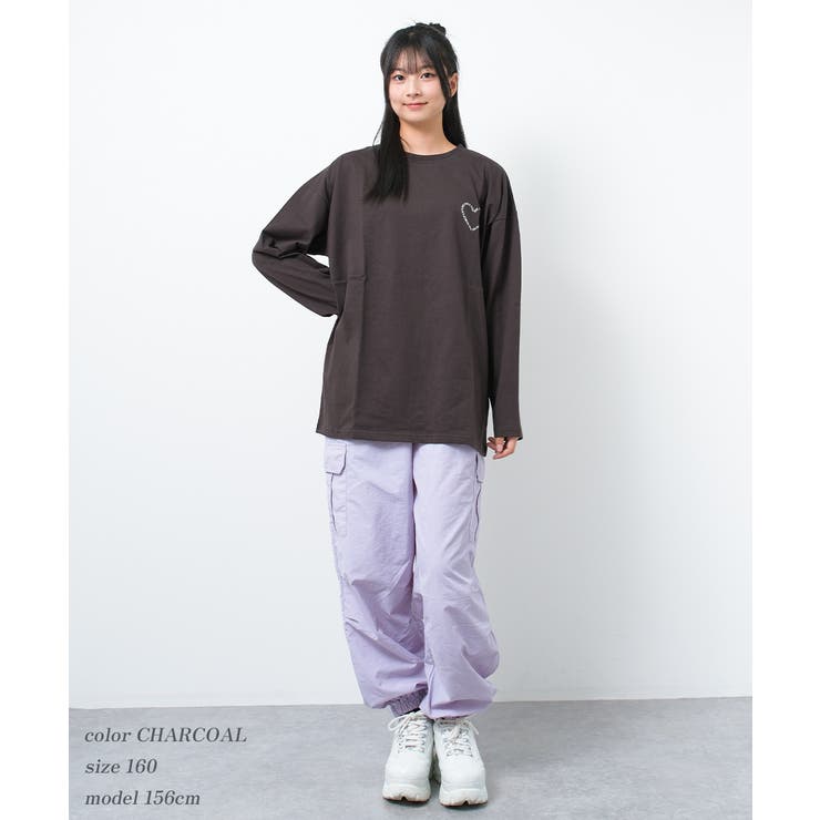 バックハートプリントロングTシャツ トップス ロンT | 子ども服 SHUSHU | 詳細画像7 