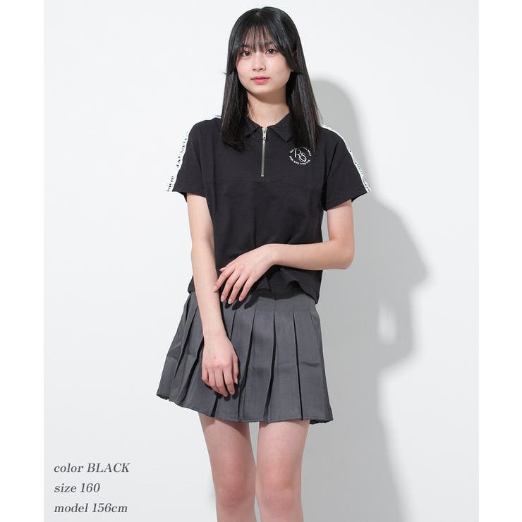 短丈ハーフジップTシャツ トップス 半袖 | 子ども服 SHUSHU | 詳細画像4 