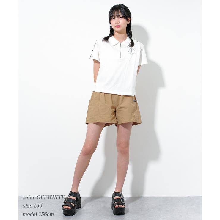 短丈ハーフジップTシャツ トップス 半袖 | 子ども服 SHUSHU | 詳細画像6 