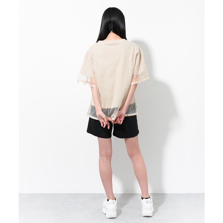チュール重ね半袖Tシャツ トップス 半袖 | 子ども服 SHUSHU | 詳細画像3 