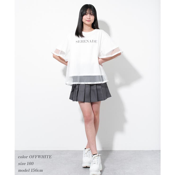 チュール重ね半袖Tシャツ トップス 半袖 | 子ども服 SHUSHU | 詳細画像6 