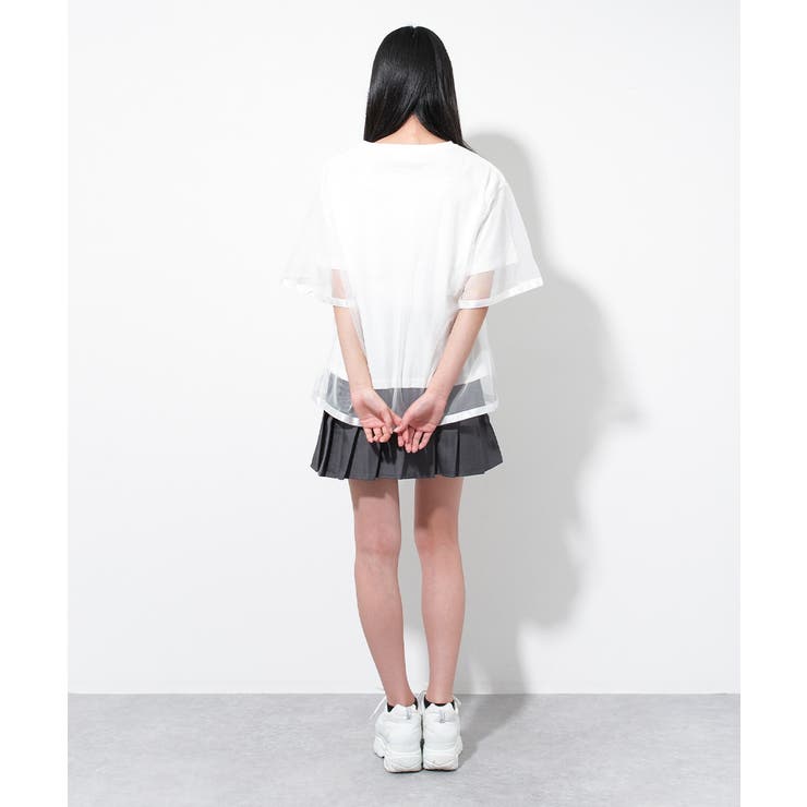 チュール重ね半袖Tシャツ トップス 半袖 | 子ども服 SHUSHU | 詳細画像7 