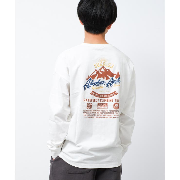 オフホワイト | OUTDOOR WORKS ロングTシャツ | 子ども服 SHUSHU