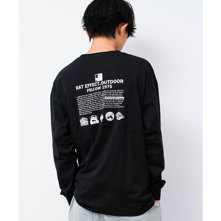 ブラック | FELLOW1975 ロングTシャツ トップス | 子ども服 SHUSHU